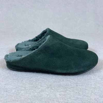 Zapatillas FitFlop Chrissie de gamuza de oveja para mujer talla 9 verde mula verde azulado cómodas Foto 1 de 4