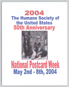 National Postcard Week Humane Society German Shepherd Doris Schreib 2004 - Picture 1 of 2
