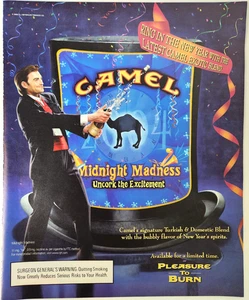 Midnight Madness New Year Camels Smoking Vintage 2003 Ad Magazine Print - Picture 1 of 4