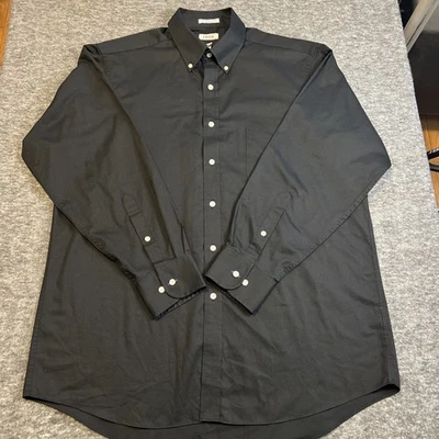 IZOD Men's Dress Shirt 16.5 32/33 Black Wrinkle Free Twill Ready To Wear - Image 1 of 4