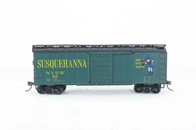 Coche de caja escala HO Roundhouse Susquehanna 40' "Susie Q" con Kadees NYSW 505 Foto 1 de 4