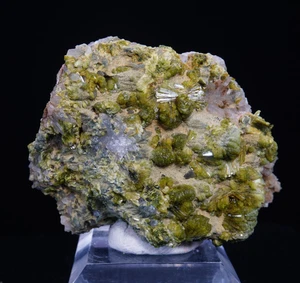 Epidote & Quartz / Imilchil, Morocco / Mineral Specimen - Picture 1 of 5