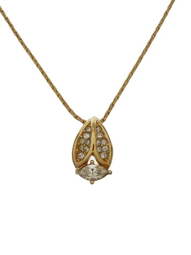 Collana Christian Dior Strass Oro 42 cm Gioielli Donna #EF AZB