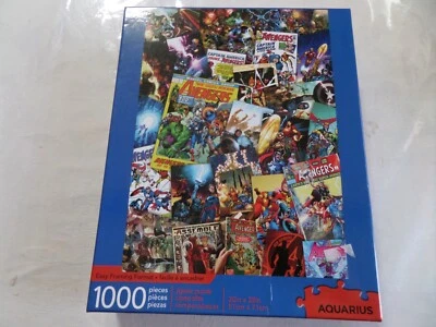 1000pc Aquarius Marvel Avengers Collage 51x71cm Jigsaw Puzzle Family Game 14y+ - Image 1 of 3