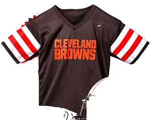 NWT NFL CLEVELAND BROWNS FRANKLIN FOOTBALL MESH LARGE YOUTH BOYS KIDS JERSEY - Picture 1 of 4