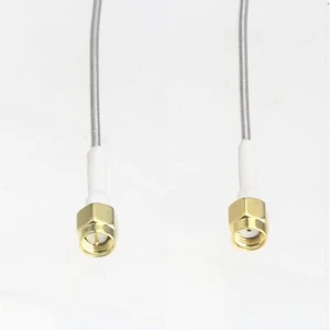 RF cable RP-SMA male to SMA plug RG405 .086" Flexible Semi-Rigid Jumper 4~40" - Picture 1 of 4