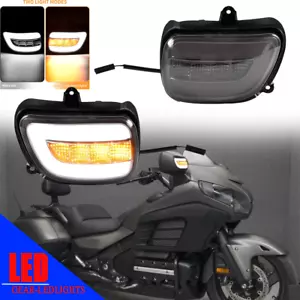 Front LED Turn Signals Light Fit For Honda Goldwing 1800 GL1800 2001-2017 2016 - Picture 1 of 9