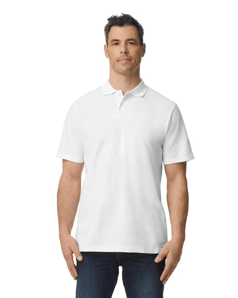 Gildan Men's Softstyle Double Pique Stylish T Shirt Casual Polo - G648 - Image 1 of 1