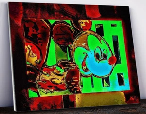 MARCO MARK - 'Green Mickey' • handlackierter handsignierter Druck auf Leinwand - Bild 1 von 1