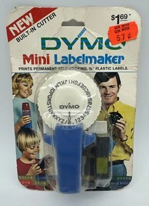 Vintage Dymo Radio Shack Mini Plastic Label Maker 3/8” Labels Model 1860 USA - Picture 1 of 2