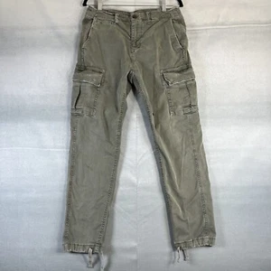 American Eagle Slim Cargo Pants Mens 30x32 Olive Green Military Trouser Outdoor - Picture 1 of 10
