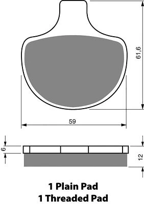 Brake Pads Rear For Harley Davidson FLSTS 1450 Heritage Springer Softail 2002 - Image 1 of 2