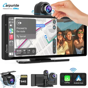 Carpuride 9.3" Inalámbrico Apple CarPlay Android Radio Automática Pantalla Táctil Cámara de Tablero - Imagen 1 de 15