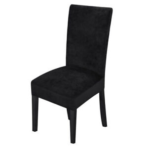 Solid Velvet Stretch Dining Room Chair Cover Spandex Removable Slipcover
