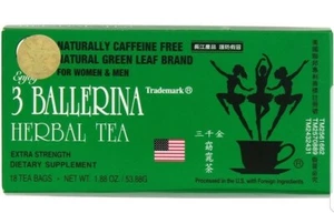 3 Ballerina Tea - Dieters Tea - 18 bags - Herbal Supplement - Natural Green - Picture 1 of 4