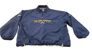 San Diego Chargers XL Jacket Men's Large 1/4 Zip Reebok NFL Authentic Equipment - Picture 1 of 10