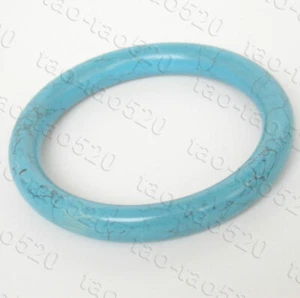 AAA natürliches rundes himmelblaues türkisfarbenes Armband c1695t - Bild 1 von 5