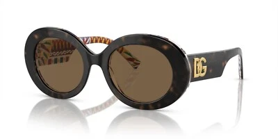 Очки солнцезащитные Dolce & Gabbana DG 4448 Havana/коричневые затененные (3217/73) - Изображение 1 из 4
