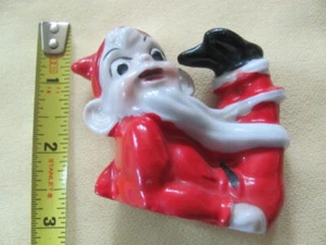 Cute vintage glazed china Santa Claus tumbling elf made Japan - Picture 1 of 3