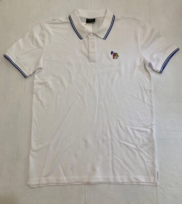PAUL SMITH HOMBRE CEBRA POLO CAMISETA S REGULAR FIT ALGODÓN ORGÁNICO NUEVO Antes $125, S Foto 1 de 4