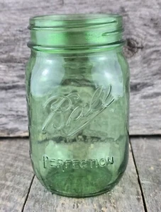Ball Perfection Green Mason Jar Pint 1913 -1915 100 Years American Heritage  - Picture 1 of 7