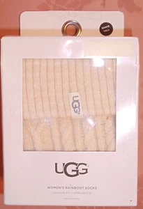 UGG Ivory WOMEN'S RAINBOOT SOCKS SHAYE TALL Sock Size 9-11 Shoe Size 5-10 NEW - Picture 1 of 4
