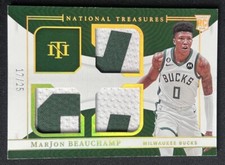 Marjon Beauchamp 2022-23 Panini National Treasures 17/25 Patch Triple RC#RTM-MJB