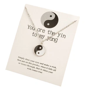 Yin Yang Bagua Protective Amulet Jewelry Men Women Necklace with Pendant - Picture 1 of 7