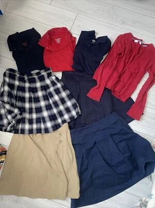 Girls school uniform 10 Piece lot Lands End Gap & more size M/L Worth Hundreds - Picture 1 of 6