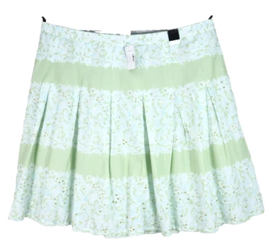 Saia plissada forrada lantejoulas florais caixa de algodão feminina Venezia tamanho 20 plus size nova com etiquetas - Imagem 1 de 4