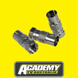 F MALE TO PAL FEMALE ADAPTER - F MALE TO BELLING LEE FEMALE - F PLUG TO PAL S... - Picture 1 of 1