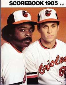 1985 BALTIMORE ORIOLES vs WHITE SOX PUNKTETES PROGRAMM EDDIE MURRAY CAL RIPKEN JR - Bild 1 von 3