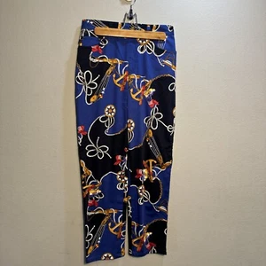 Lauren Ralph Lauren donna taglia 4 pantaloni alla caviglia ancoraggio nautico elasticizzato barca blu   - Foto 1 di 9