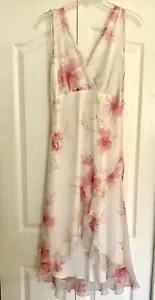 ⭐️ Girls Pink & Gold Floral Dress with Ruffles Size 13 ⭐️ - Picture 1 of 2