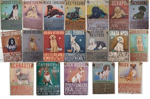 Mini letrero colgante de placa de metal vintage 9 cm x 6,5 cm tema para perros mascotas - Imagen 1 de 23