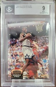 1992 Stadium Club Shaquille O'neal Rookie Card #247 BGS 9 MINT!! SHAQ - Picture 1 of 4