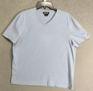 Michael Kors Shirt Adult Large Blue V Neck Short Sleeve Embroider Logo Mens - Picture 1 of 11