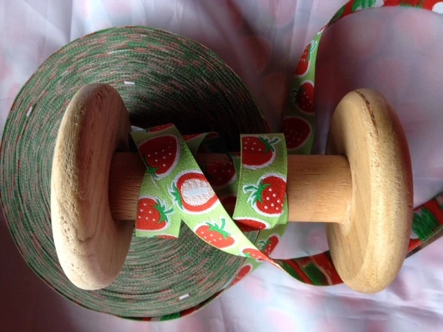 Webband Hilco Hamburger Liebe ökotex Yummi Strawberries