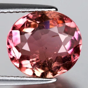 3,20 ct sehr guter ovaler Schnitt (11x9 mm) Mosambik rosa Turmalin Edelstein - Bild 1 von 2