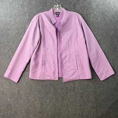 Eileen Fisher Jacket Women’s Small Lavender Purple Open Front Quilted Blazer - Image 1 of 4