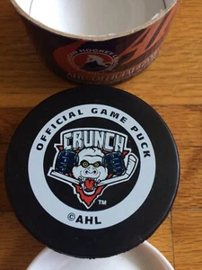 SYRACUSE CRUNCH AHL INGLASCO MADE IN CANADA OFFICIAL GAME PUCK VINTAGE - Picture 1 of 3