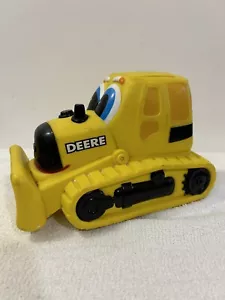 John Deere ERTL Plastic Tractor Bulldozer Toy with wheels for Toddler 8x6x4" - Picture 1 of 6
