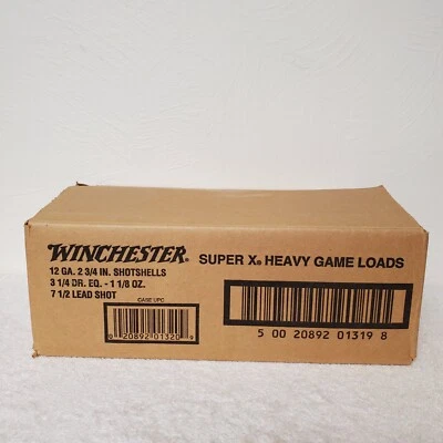 L- Cardboard Winchester Super X Heavy Game XU12H7 Shotshell 12G EMPTY BOX Only! - Image 1 of 4