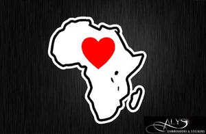 I Love Africa Continent Map Decals & Stickers - Picture 1 of 1