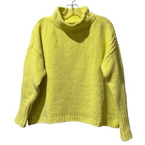 Philosophy Damen hellgelber Chenille Langarm Pullover mit Stehkragen Medium - Bild 1 von 6