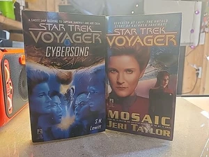 Lot Of 2 Star Trek Voyager Paperback Books Cybersong & Mosaic - Picture 1 of 6