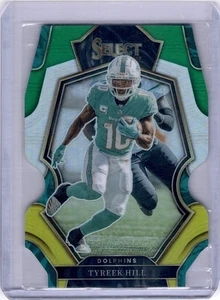 2022 Panini Select - Premier Level Tyreek Hill #162 Green & Yellow Prizm Die-Cut - Picture 1 of 2