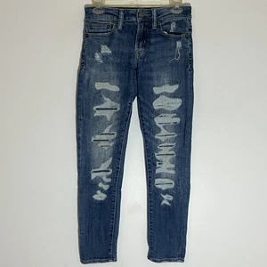 Pantalones de mezclilla American Eagle para hombre 26x28 azules ajustados Ne(x)t nivel flexible rasgados desgastados - Imagen 1 de 19
