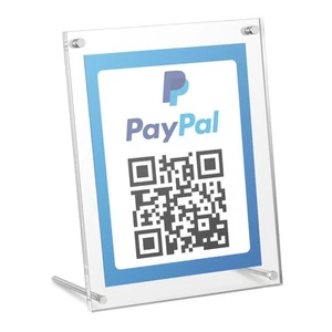 QR Code Schilder, 6 x 8 Zoll klar QR Code Menü mit Metallständer, Cash App Acryl... - Bild 1 von 7
