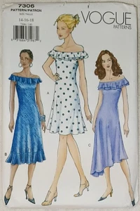 Vogue 7306 uncut dress sewing pattern size 14 16 18 - Picture 1 of 2